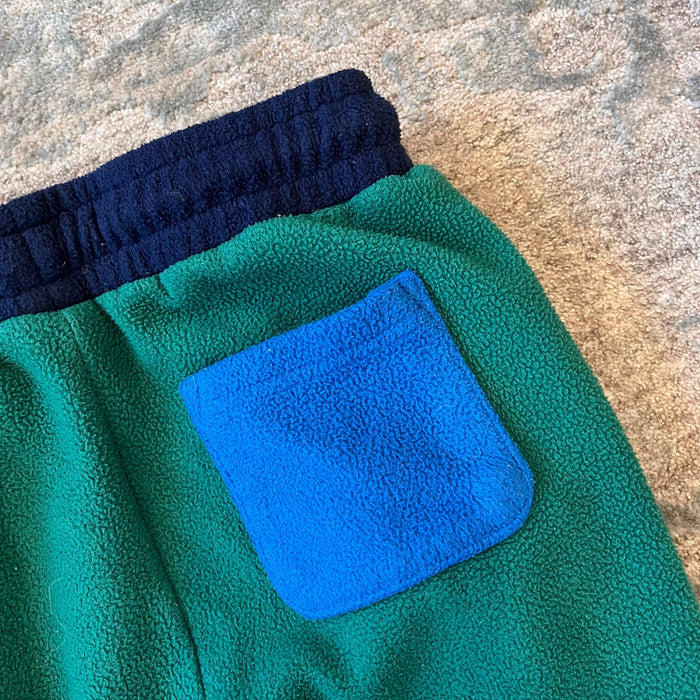 Mini Boden Cosy Fleece Joggers Green Blue 7-8