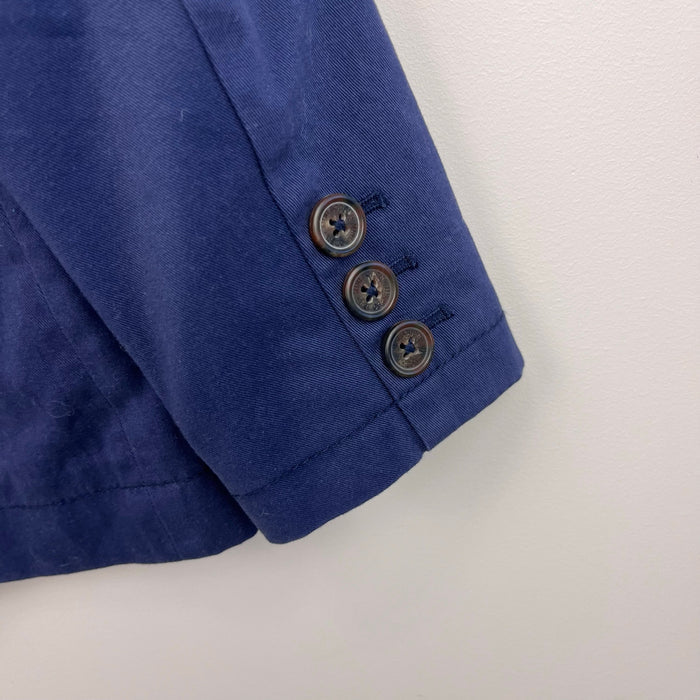 Mini Boden Cotton Blazer Navy Blue Stars 6-7