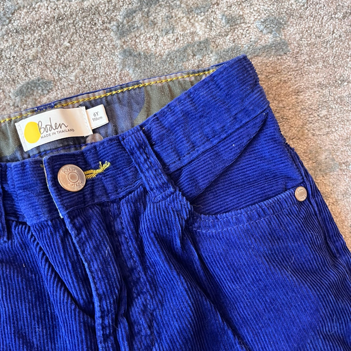 Mini Boden Cozy Corduroy Trousers Pants Blue 6