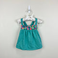 Mini Boden Embroidered Jersey Vest Corsico Blue Tank Top 2-3