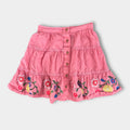 Mini Boden Floral Embroidered Hem Midi Skirt Crab Apple Pink 5-6