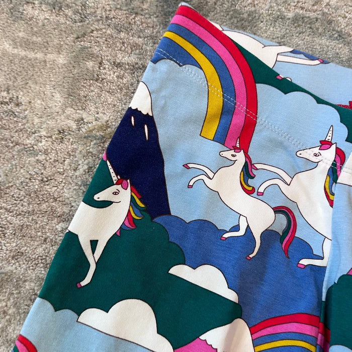 Mini Boden Fun Printed Leggings Rainbow Unicorns 11-12