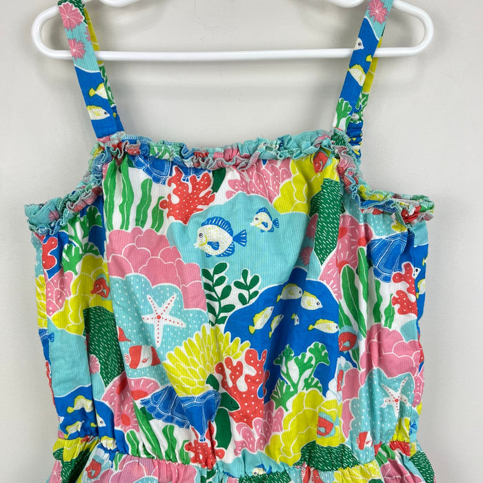 Mini Boden Fun Printed Playsuit Multi Coral Reef 9-10