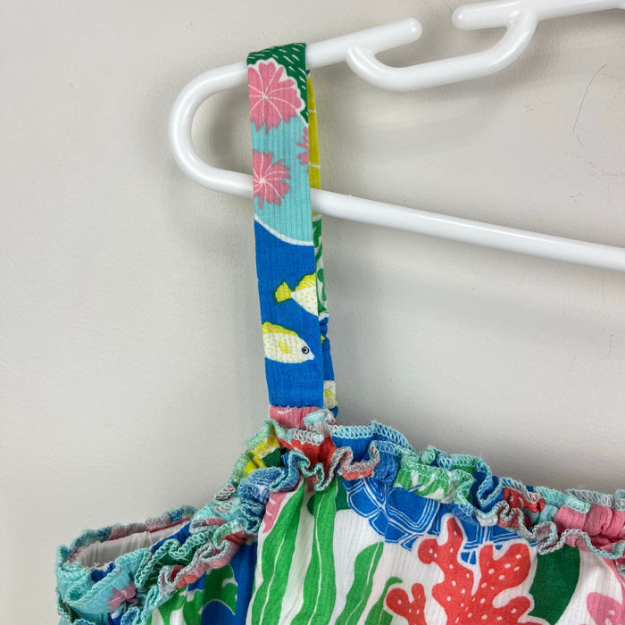Mini Boden Fun Printed Playsuit Multi Coral Reef 9-10