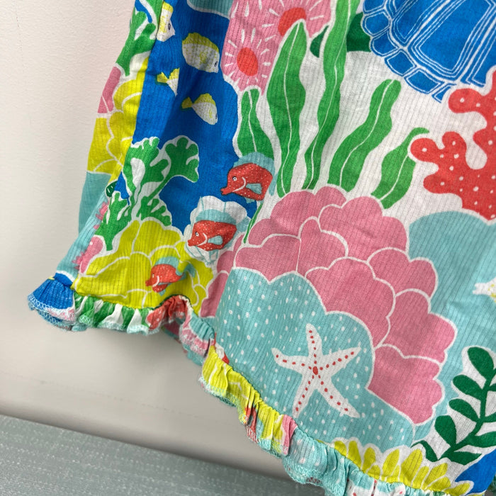 Mini Boden Fun Printed Playsuit Multi Coral Reef 9-10