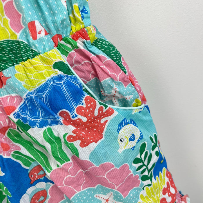 Mini Boden Fun Printed Playsuit Multi Coral Reef 9-10