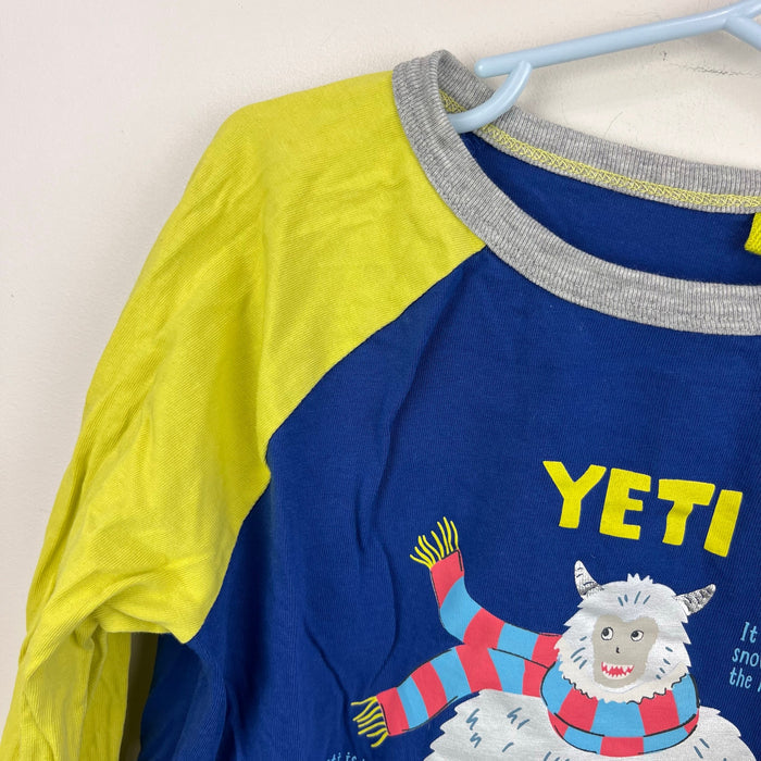 Mini Boden Graphic Educational T-shirt Dark Cobalt Gooseberry Yellow 8-9