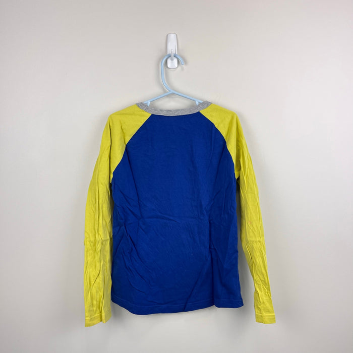 Mini Boden Graphic Educational T-shirt Dark Cobalt Gooseberry Yellow 8-9