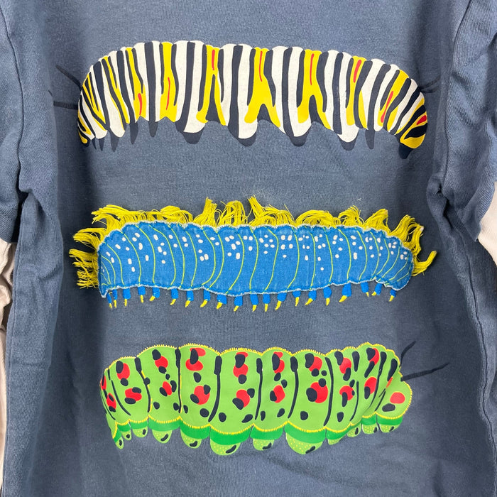 Mini Boden Long Sleeve Applique Caterpillar T-Shirt 9-10