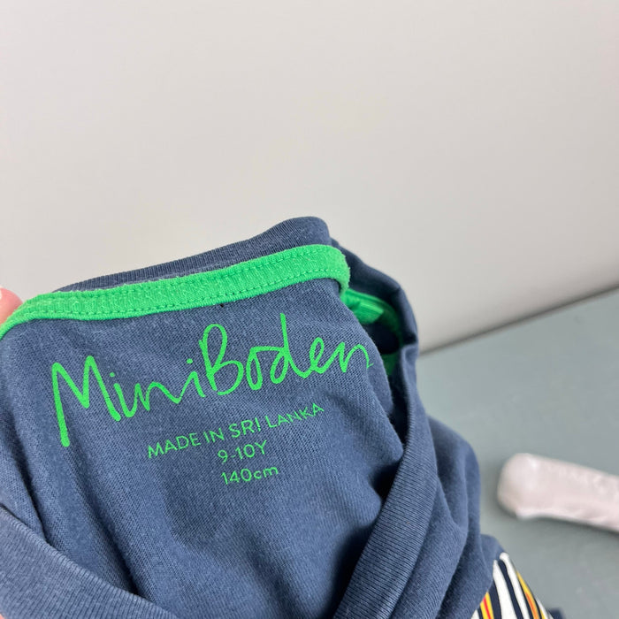 Mini Boden Long Sleeve Applique Caterpillar T-Shirt 9-10
