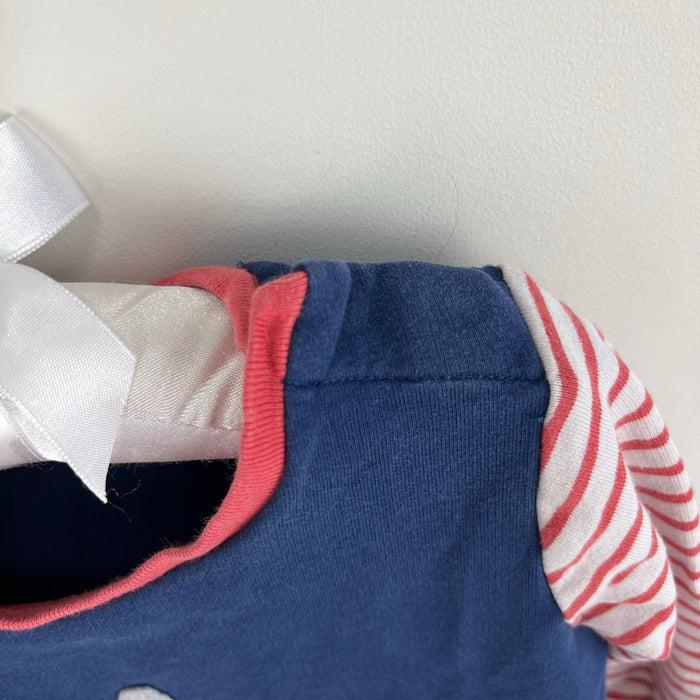 Mini Boden Long Sleeve Applique Shark Tee Shirt 18-24 Months