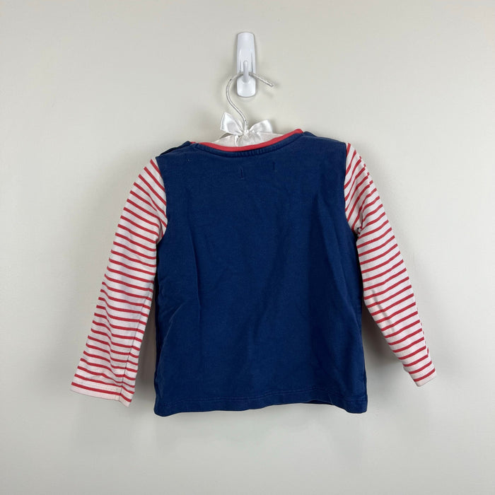 Mini Boden Long Sleeve Applique Shark Tee Shirt 18-24 Months