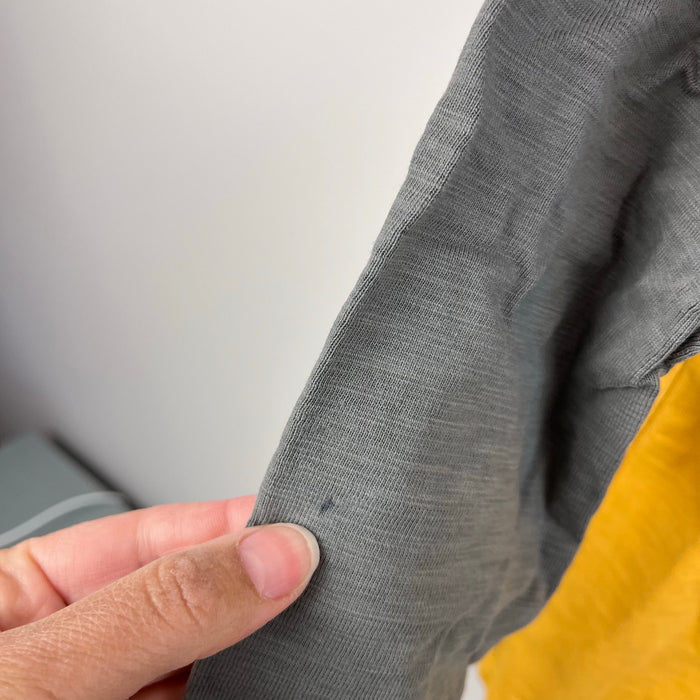 Mini Boden Long Sleeve Raglan T-Shirt Yellow Gray 9-10