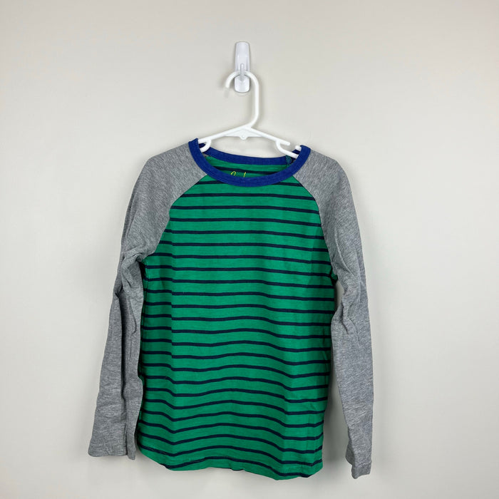 Mini Boden Long Sleeve Striped Raglan T-Shirt 7-8