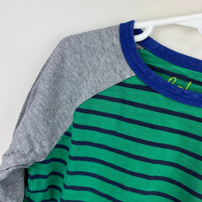 Mini Boden Long Sleeve Striped Raglan T-Shirt 7-8