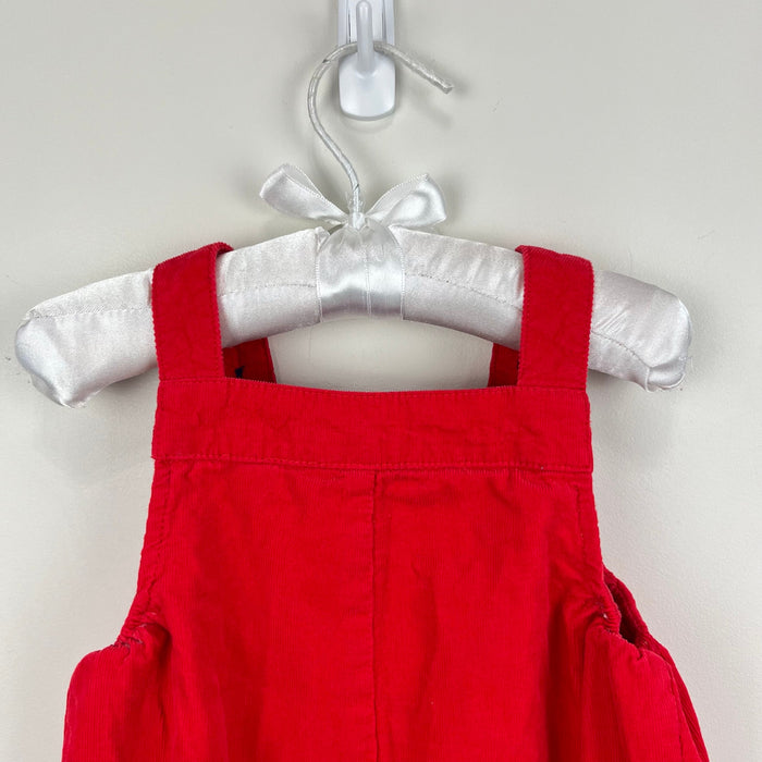 Mini Boden Nostalgic Reindeer Smocked Cord Dungaree 6-12 Months