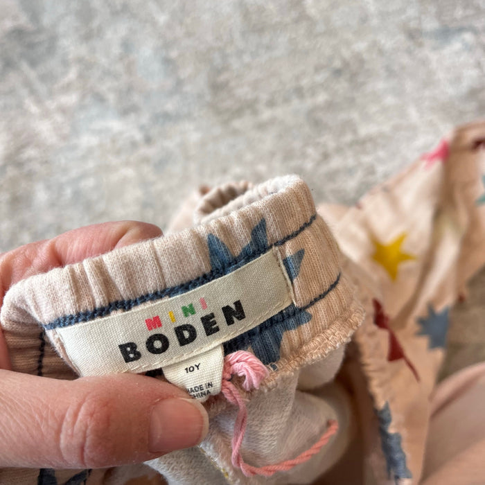 Mini Boden Printed Joggers Oatmeal Muti Stars 10