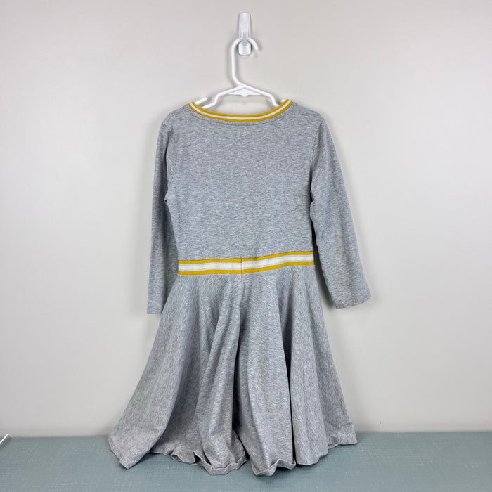 Mini Boden Sequin Star Applique Sweatshirt Dress Gray 8-9