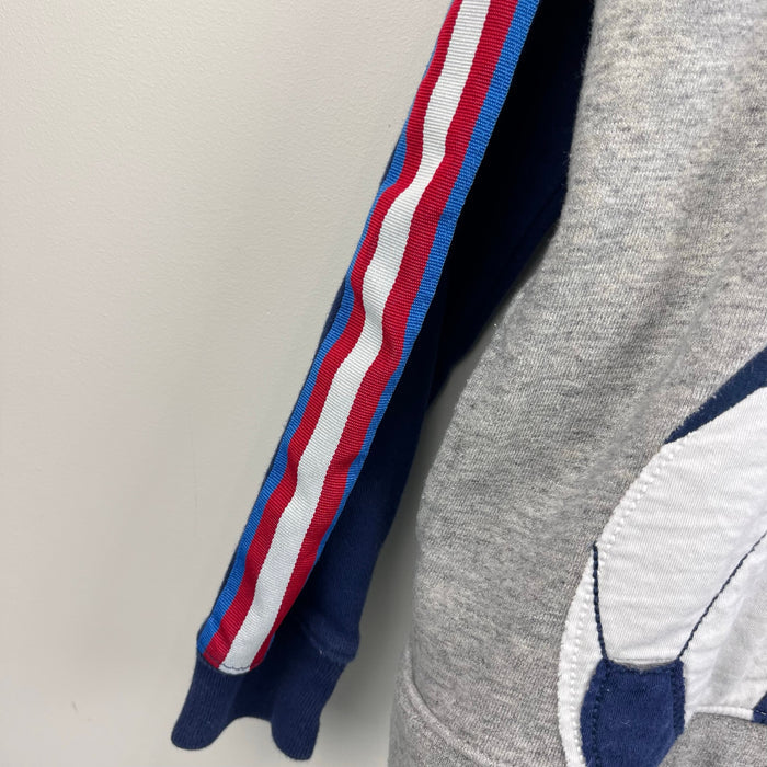 Mini Boden Soccer Football Applique Hoodie Sweatshirt 9-10