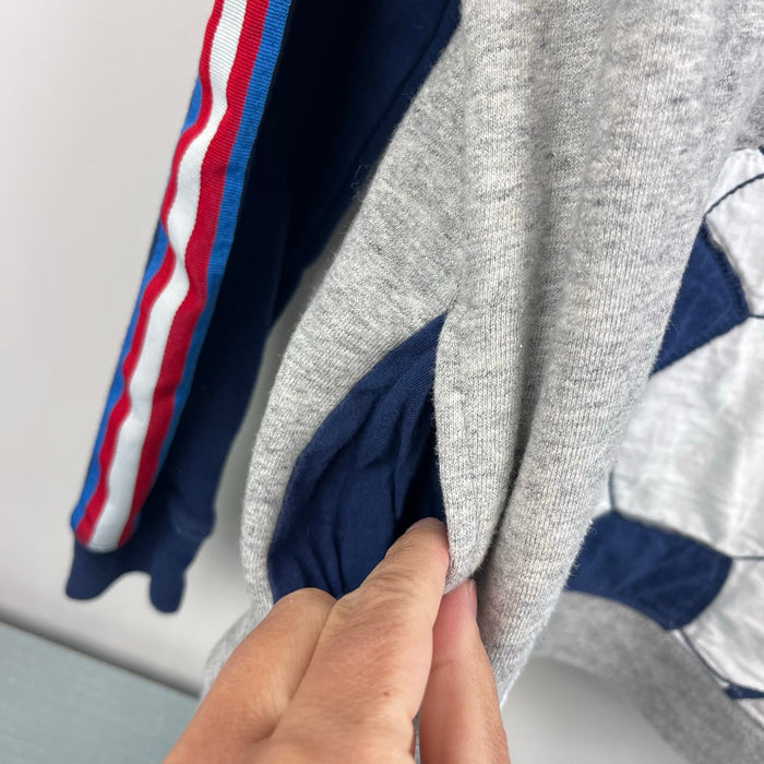 Mini Boden Soccer Football Applique Hoodie Sweatshirt 9-10