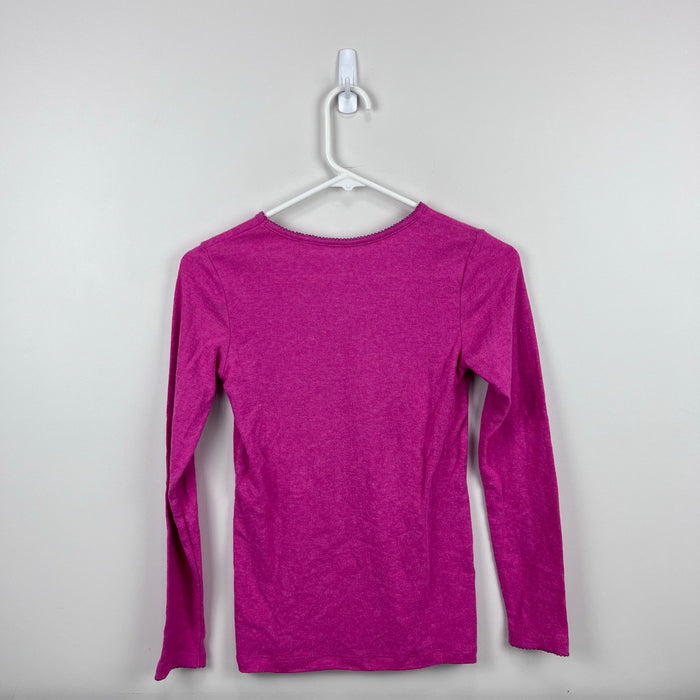 Mini Boden Supersoft Pointelle Long Sleeve T-Shirt Pink 11-12