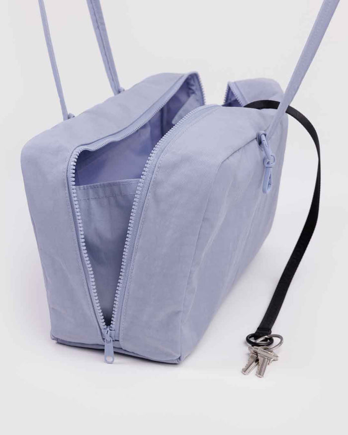 Mist Medium Nylon Bowler Bag | BAGGU | Medium Nylon Bowler Bag