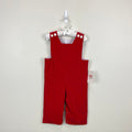 Mom & Me Festive Red Longall Overalls 6 Months NWT