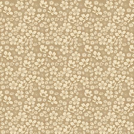 Morning Latte  - Tonal Floral Camel - Riley Blake - C16923R