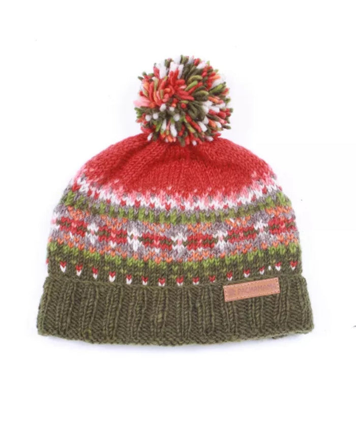 Moss Iona Roll Back Bobble Beanie Pachamama