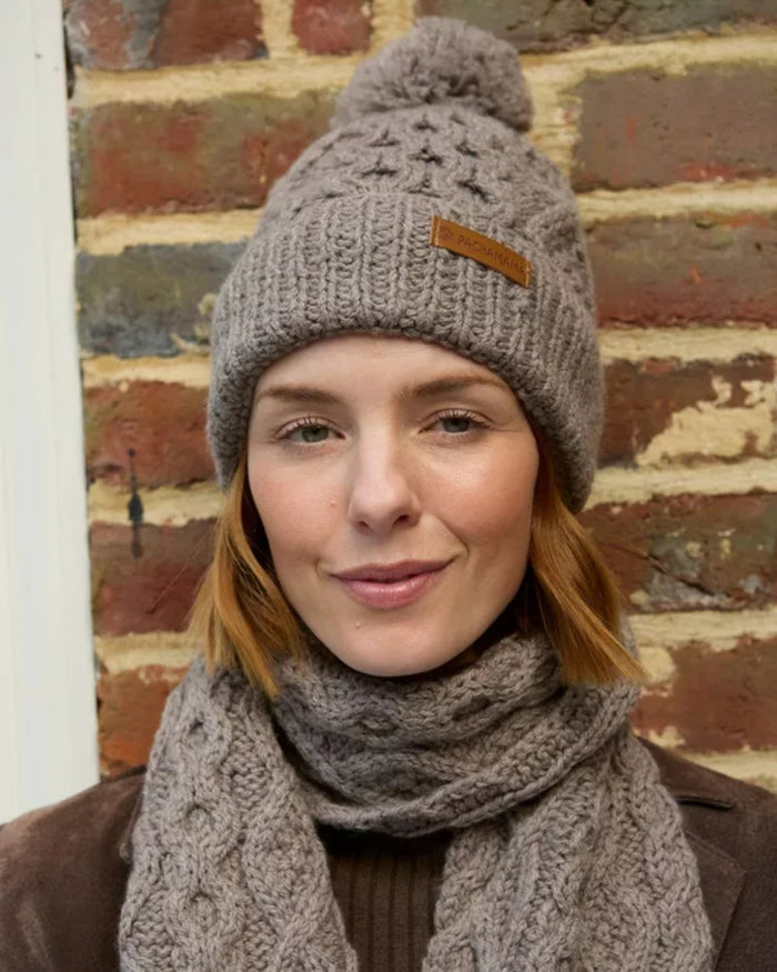 Mushroom Enniskerry Merino Bobble Beanie Pachamama