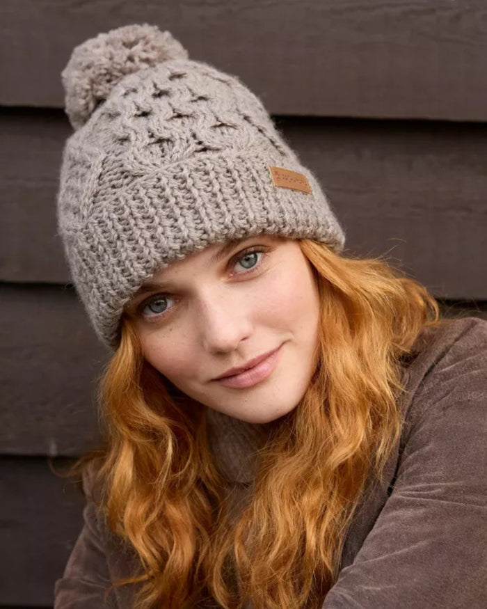 Mushroom Enniskerry Merino Bobble Beanie Pachamama