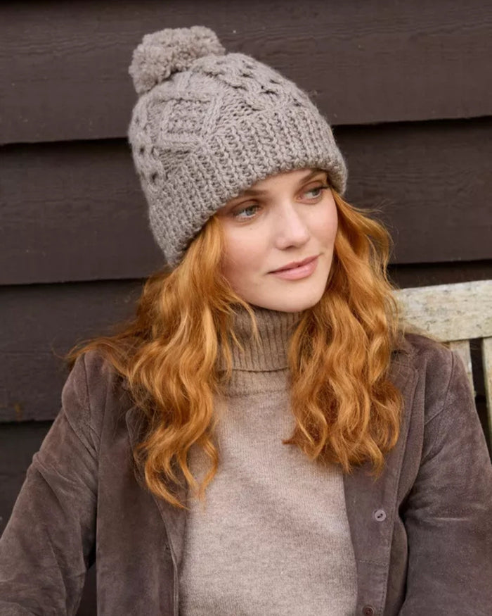Mushroom Enniskerry Merino Bobble Beanie Pachamama