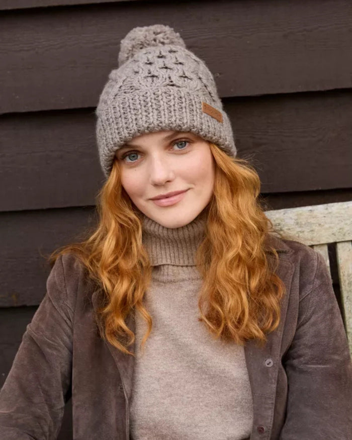 Mushroom Enniskerry Merino Bobble Beanie Pachamama