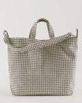 Natural Grid Horizontal Zip Duck Bag | BAGGU | Zip Duck Bag