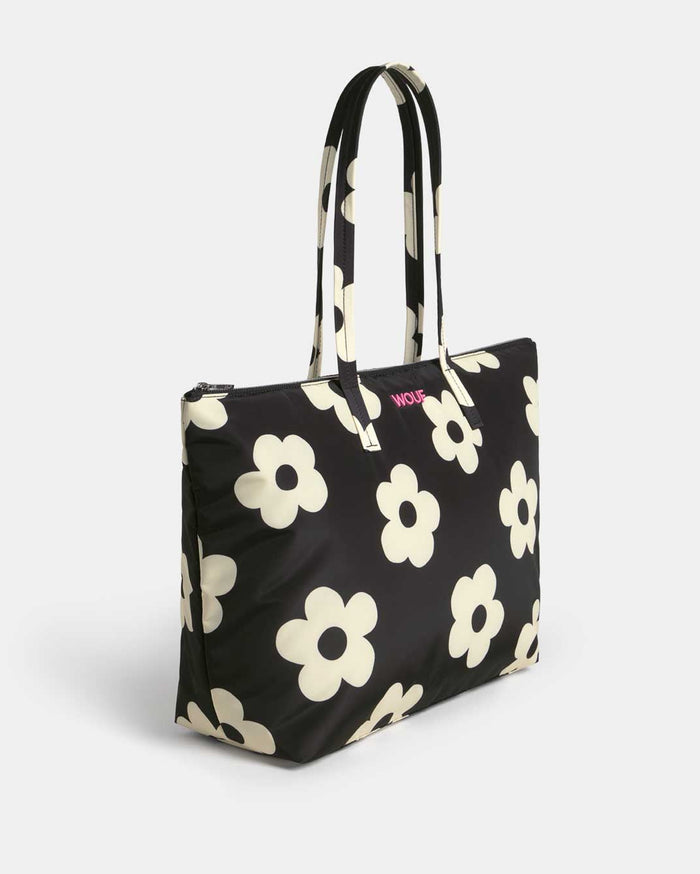 Night Daisy Shopper Tote Bag