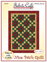 Nine Patch- 3 Yard Quilt Pattern- Fabric Cafe - Fc090929-01