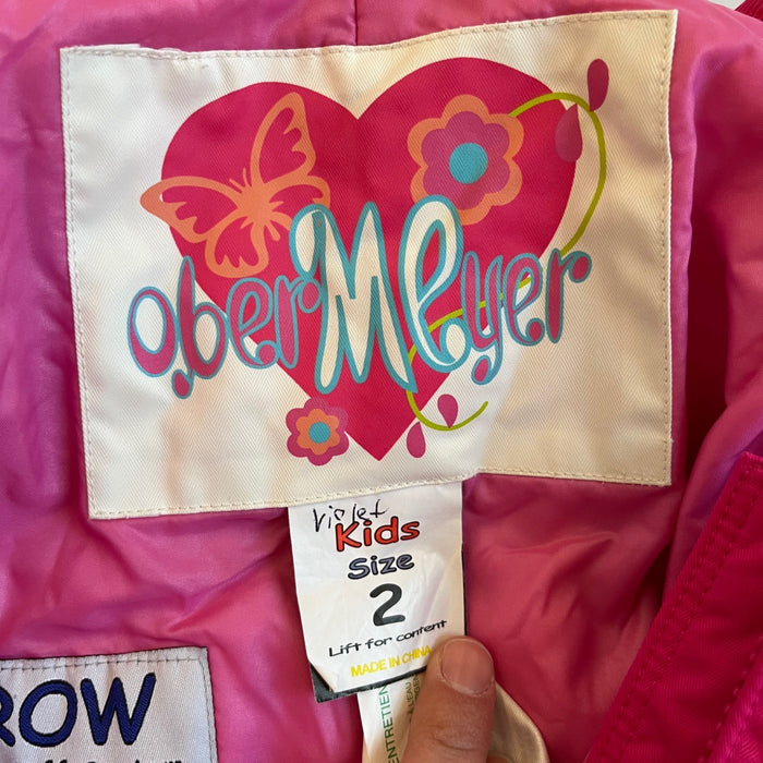Obermeyer Girls Pink Snoverall Bib Snow Pants 2T