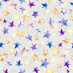 Oh The Places - Grey Stars - 30669-K- Qt Fabrics
