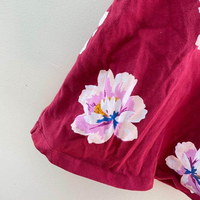 Old Navy Girls Burgundy Flower Dress XS (5T)