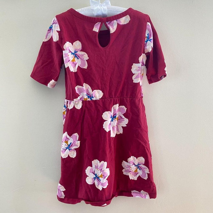 Old Navy Girls Burgundy Flower Dress XS (5T)