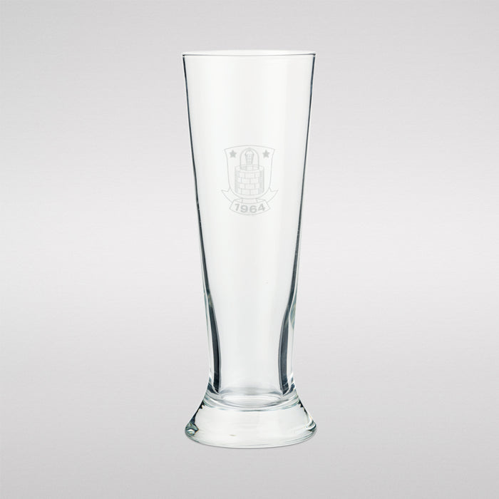 Ølglas med Brøndby logo - 37cl.