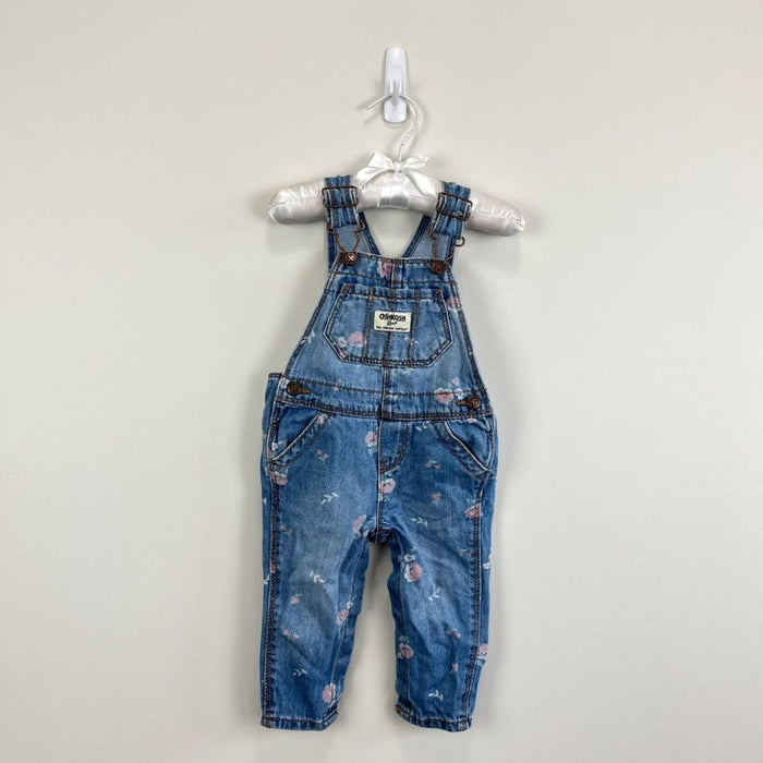 OshKosh B'gosh Blue Floral Overalls 6-9 Months