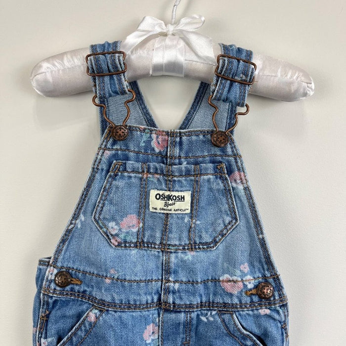 OshKosh B'gosh Blue Floral Overalls 6-9 Months