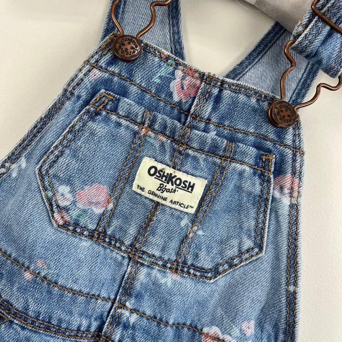 OshKosh B'gosh Blue Floral Overalls 6-9 Months