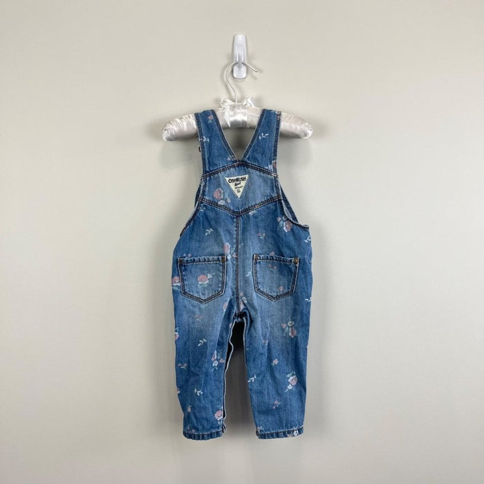 OshKosh B'gosh Blue Floral Overalls 6-9 Months