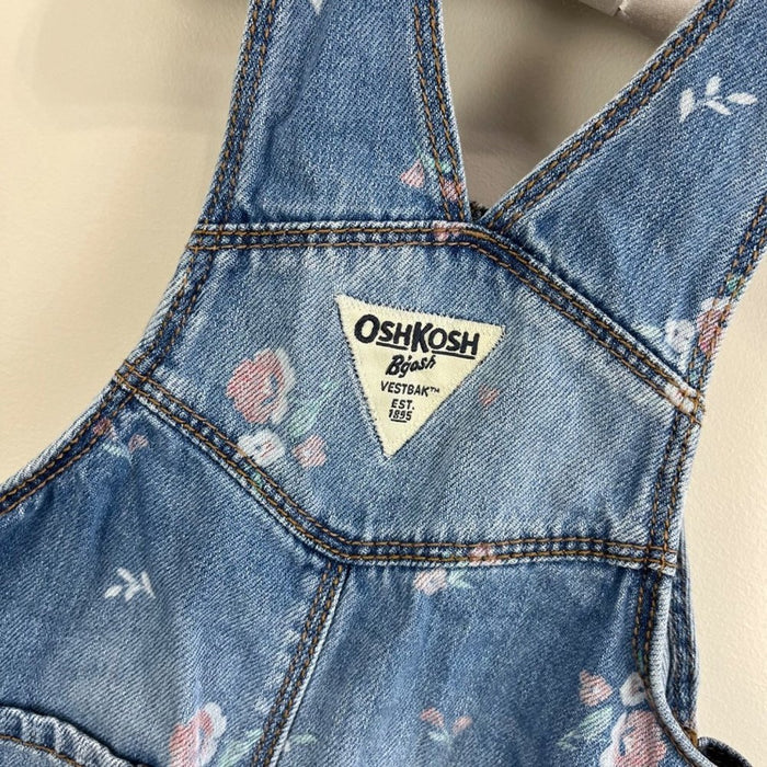 OshKosh B'gosh Blue Floral Overalls 6-9 Months