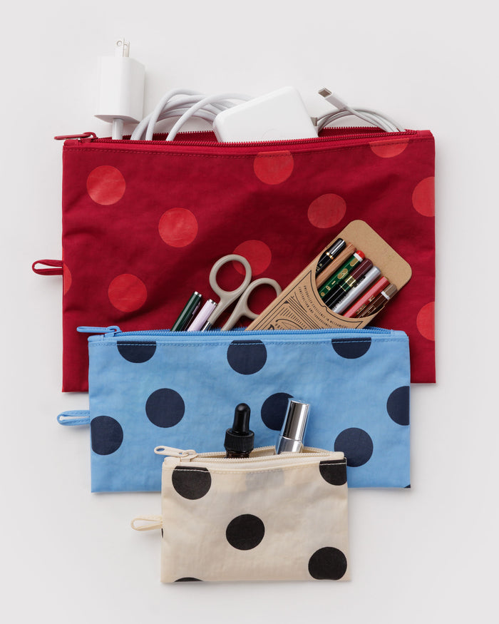 Polka Dot Mix Flat Pouch Set | BAGGU | Flat Pouch Set