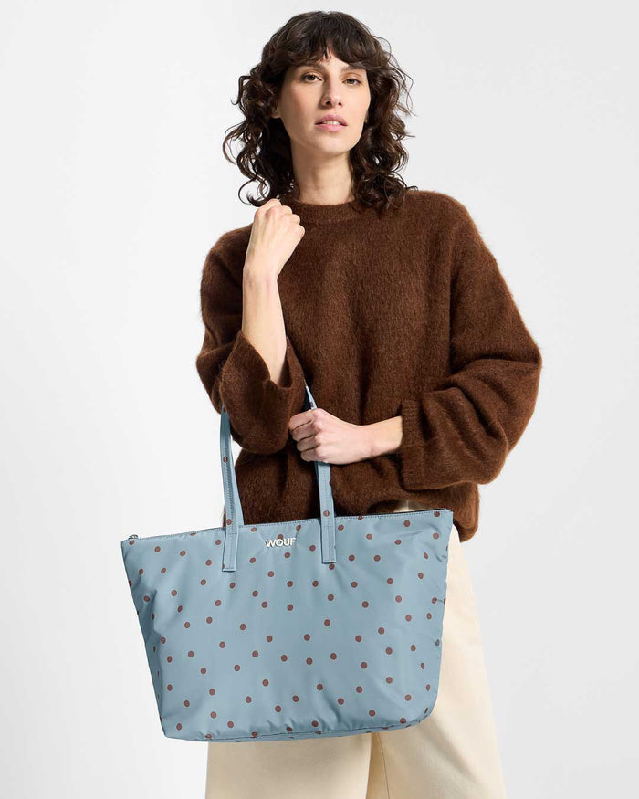 Polka Shopper Tote Bag