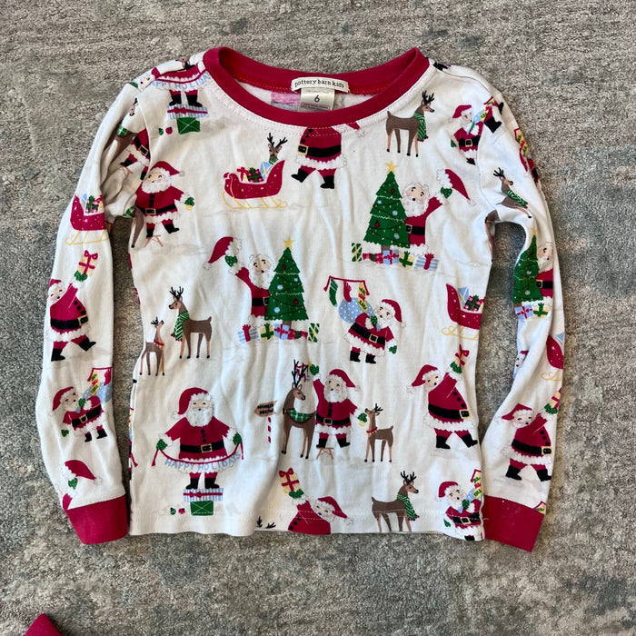 Pottery Barn Kids Christmas Santa Pajamas 6