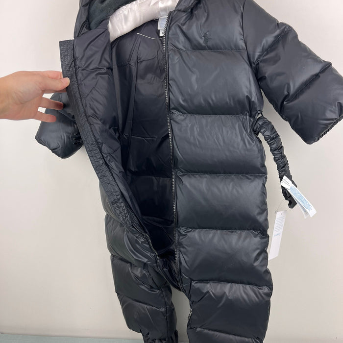 Ralph Lauren Water Repellent Down Snowsuit Black 9 Months NWT